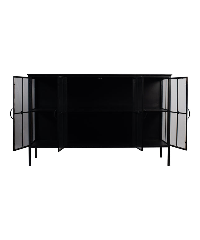 Cave Black iron cabinet low