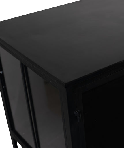 Cave Black iron cabinet low