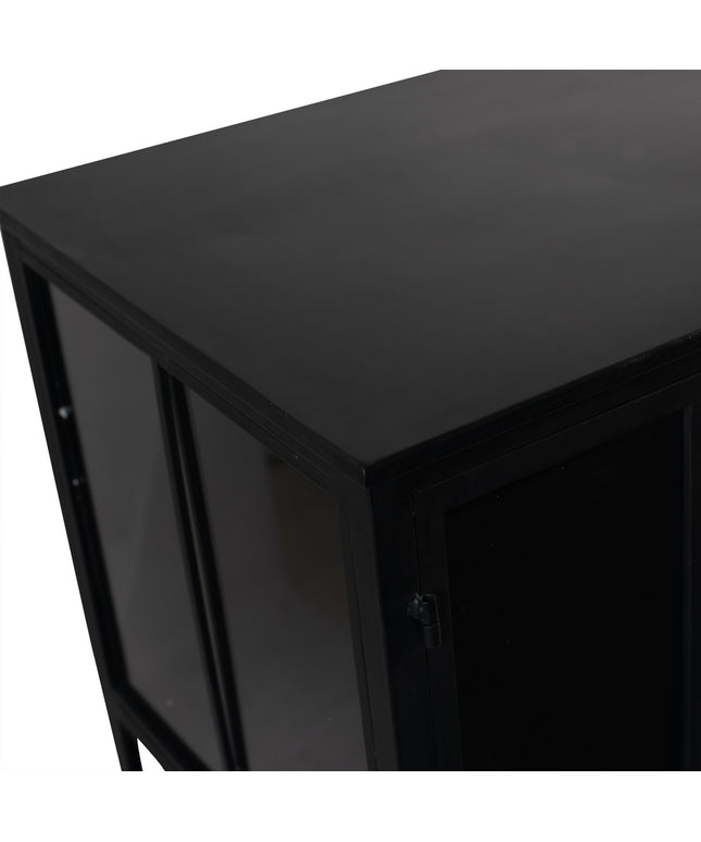 Cave Black iron cabinet low