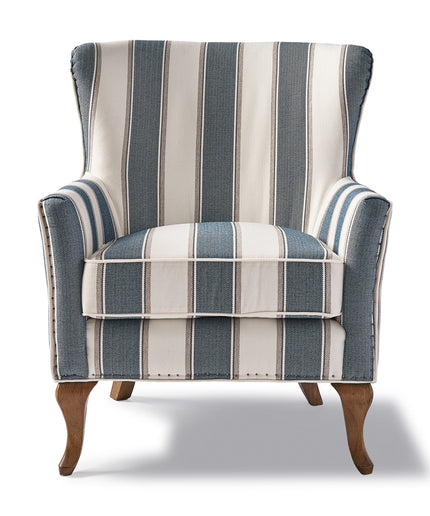 Cavendish Armchair Blue Stripe