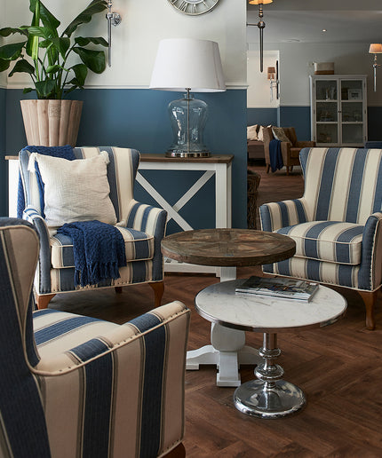 Cavendish Armchair Blue Stripe