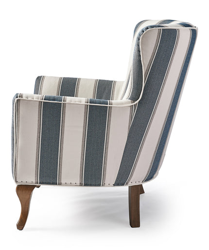 Cavendish Armchair Blue Stripe