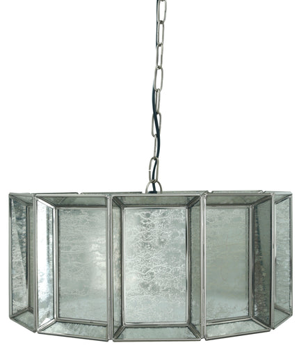 Cenna Brass iron hanging lamp antique round glass