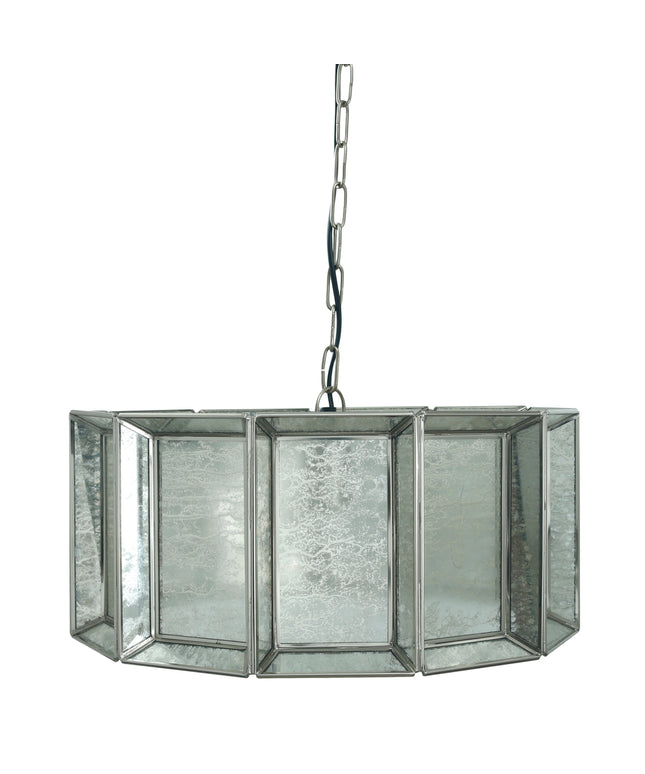 Cenna Brass iron hanging lamp antique round glass