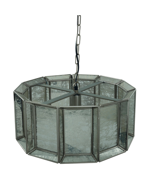 Cenna Brass iron hanging lamp antique round glass