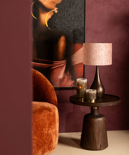 Charlize Bronze iron round floor lamp base S