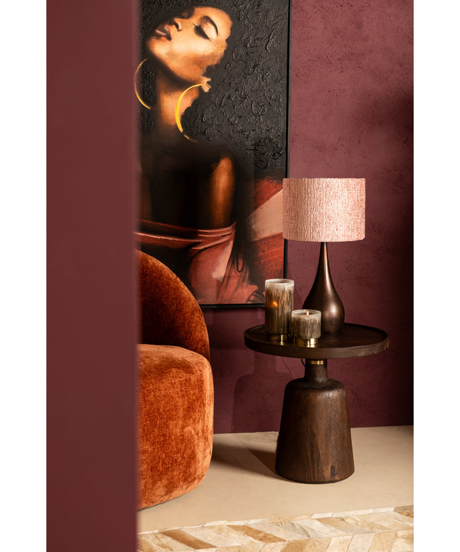 Charlize Bronze iron round floor lamp base S