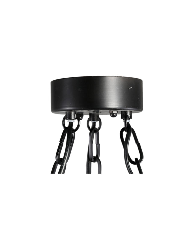 Docia Black iron hanging lamp gold inside