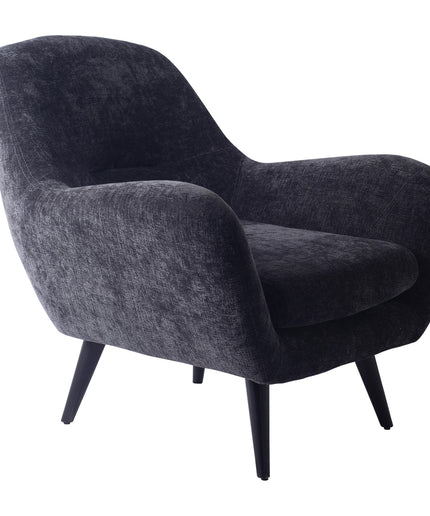 Donny Anthracite fauteuil black wooden legs