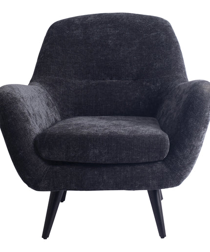 Donny Anthracite fauteuil black wooden legs