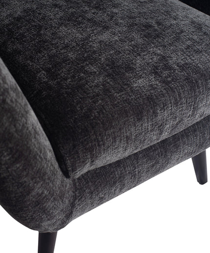 Donny Anthracite fauteuil black wooden legs