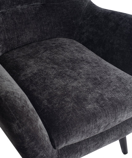 Donny Anthracite fauteuil black wooden legs
