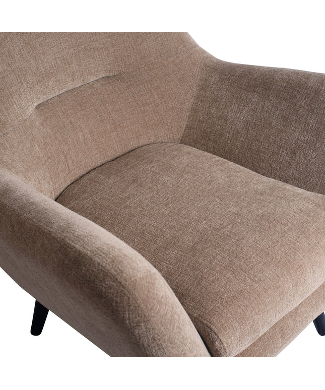 Donny Cream fauteuil black wooden legs