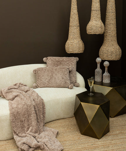 Dorit Natural hanging lamp wood beaded drop M