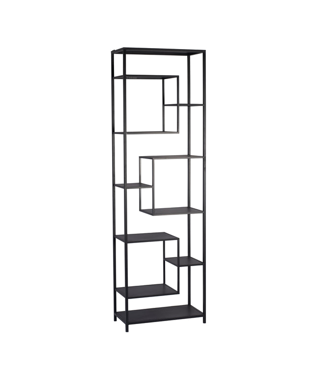 Duana Playful black iron open cabinet high