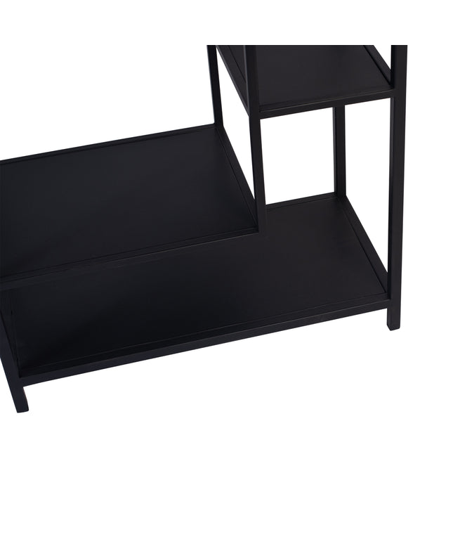 Duana Playful black iron open cabinet high