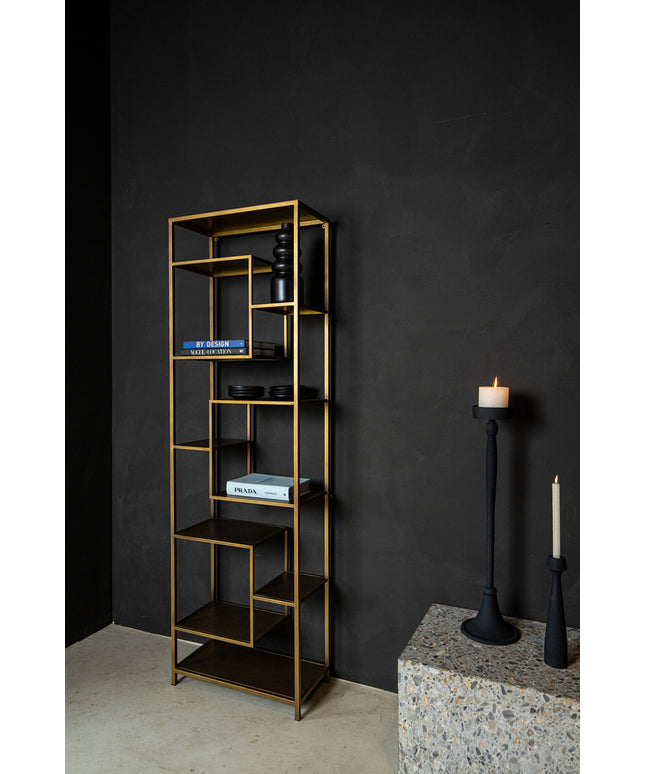Duana Playful gold iron open cabinet high