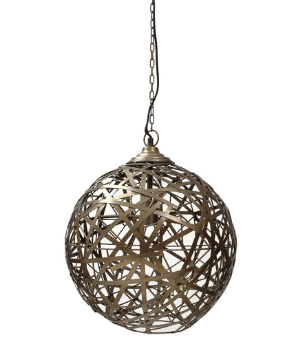 Edith Brass ijzeren hanglamp zigzag bal