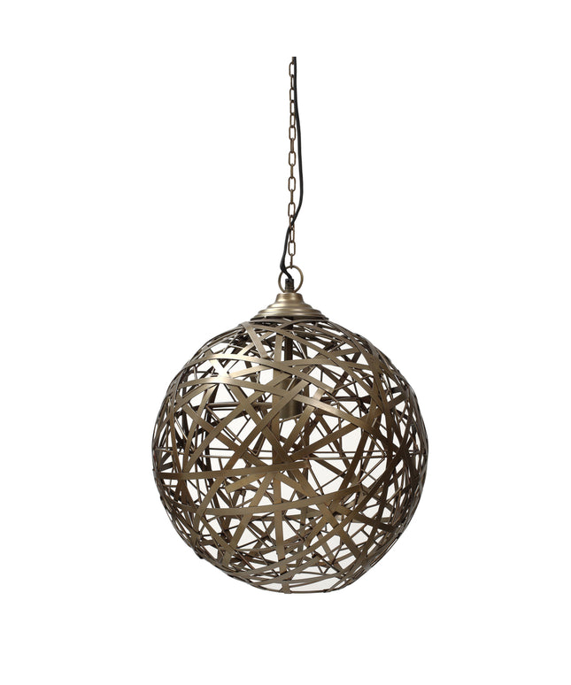 Edith Brass ijzeren hanglamp zigzag bal