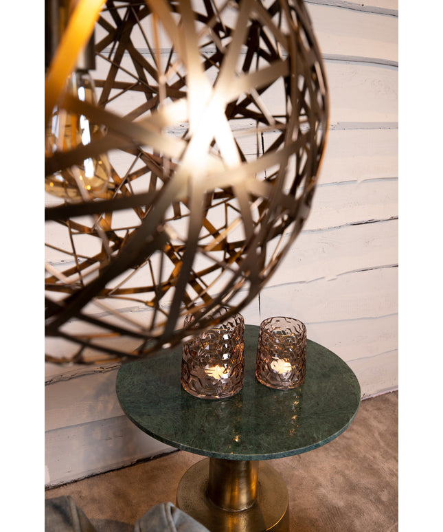 Edith Brass ijzeren hanglamp zigzag bal