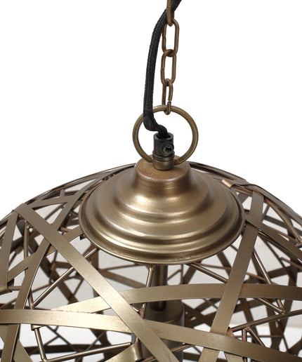 Edith Brass ijzeren hanglamp zigzag bal