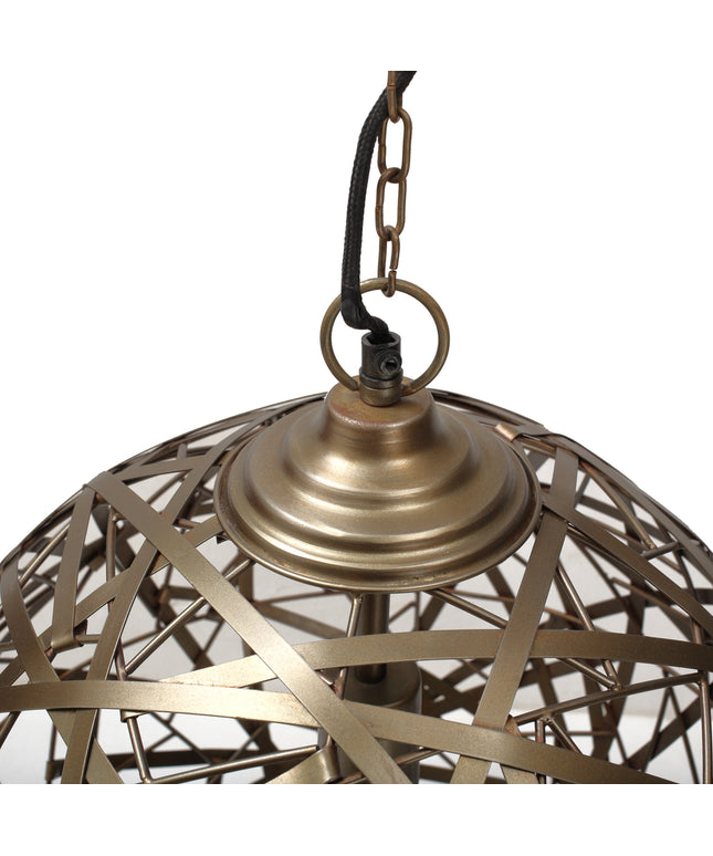 Edith Brass ijzeren hanglamp zigzag bal