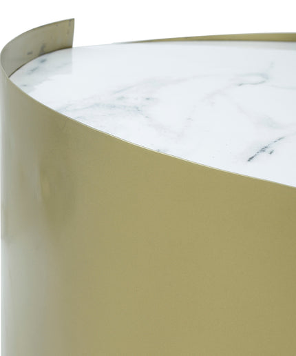 Eldin Gold iron coffee table enamel print top