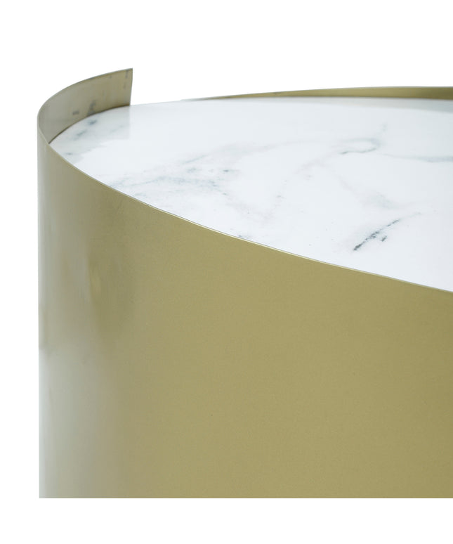 Eldin Gold iron coffee table enamel print top