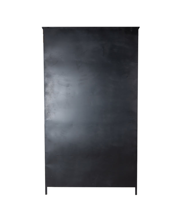 Elina Glass cabinet black iron frame 2 doors