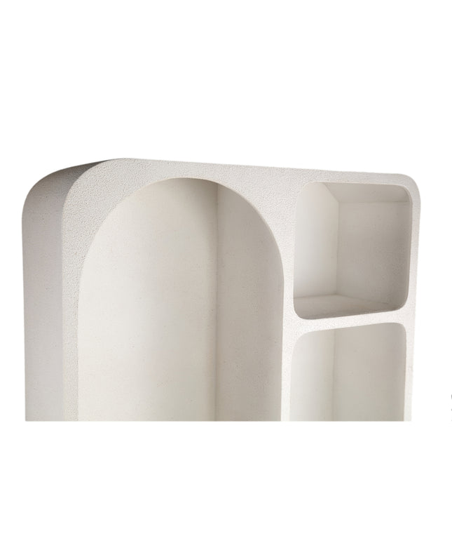 Emmelie White MDF rough organic shape cabinet high