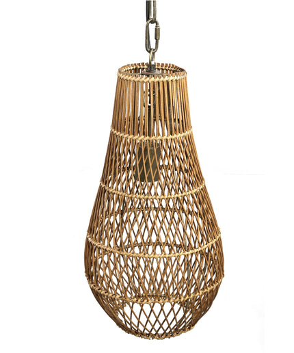 Erandi Natural reed hanging lamp egg shape round