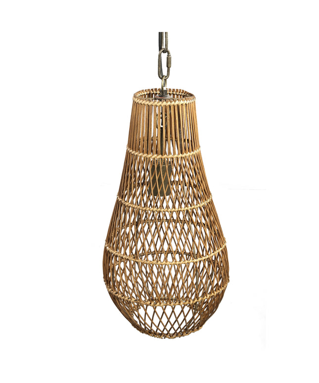 Erandi Natural reed hanging lamp egg shape round
