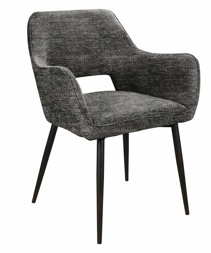 Fallax Anthracite 456 ribbe fabric armchair black