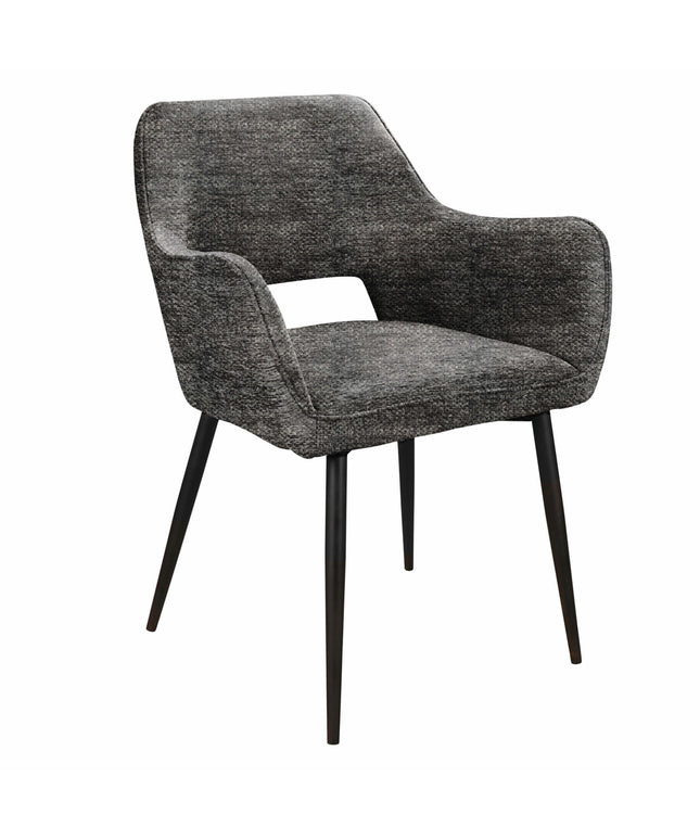 Fallax Anthracite 456 ribbe fabric armchair black