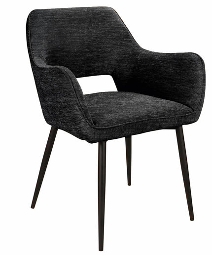 Fallax Black 23 aura fabric armchair black leg