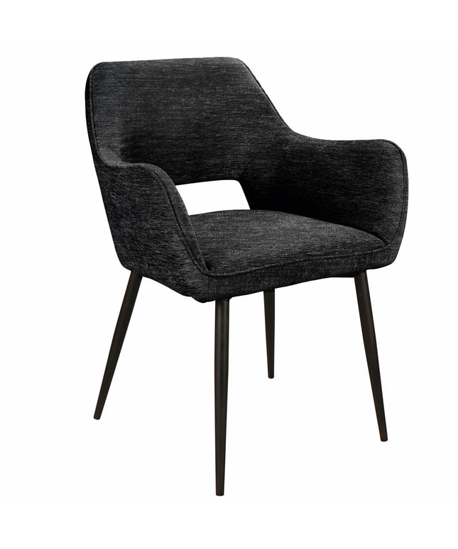 Fallax Black 23 aura fabric armchair black leg