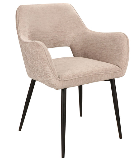 Fallax Cream 04 aura fabric armchair black leg