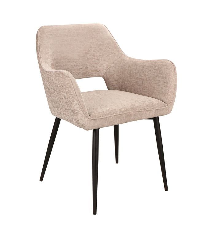 Fallax Cream 04 aura fabric armchair black leg