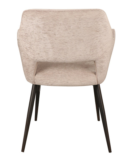 Fallax Cream 04 aura fabric armchair black leg