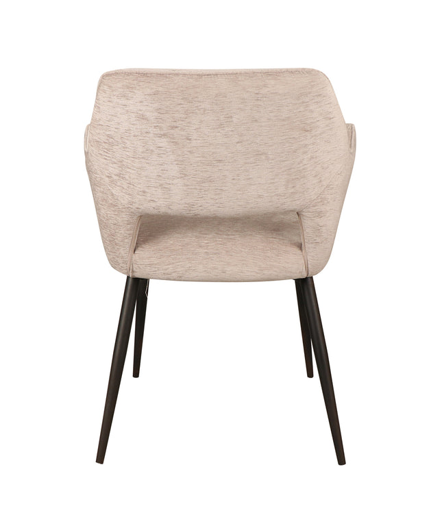Fallax Cream 04 aura fabric armchair black leg