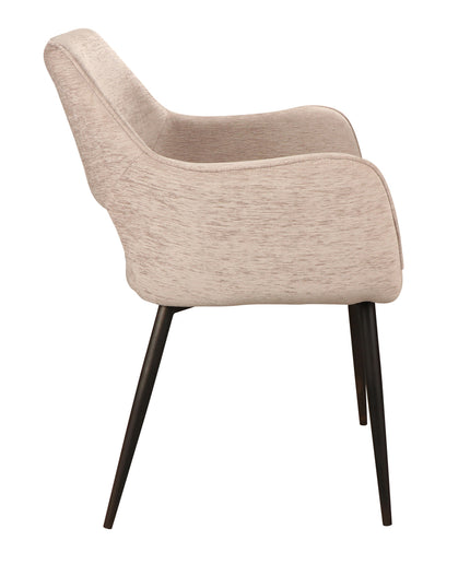 Fallax Cream 04 aura fabric armchair black leg