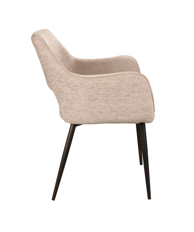 Fallax Cream 04 aura fabric armchair black leg