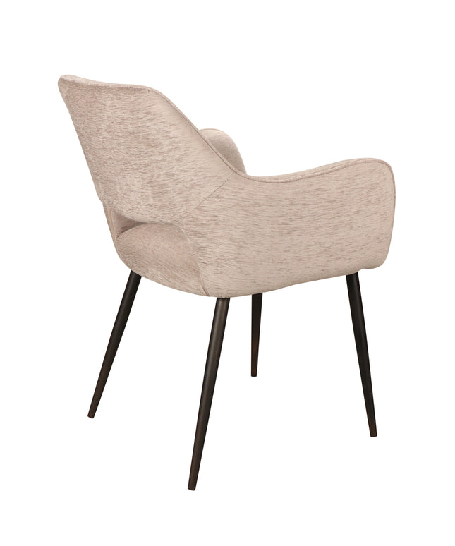 Fallax Cream 04 aura fabric armchair black leg