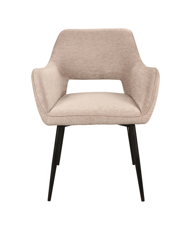Fallax Cream 04 aura fabric armchair black leg