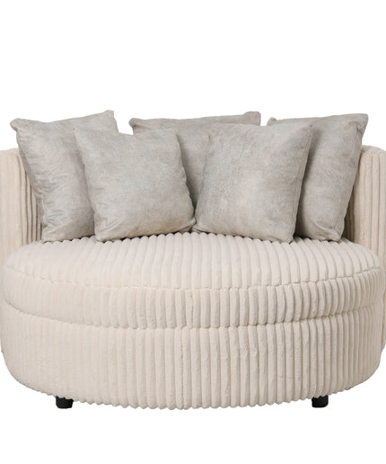 Fayen Taupe fauteuil ambience 2 cream 5 pillows