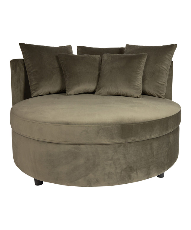 Fayen Velvet Green fauteuil half round KD