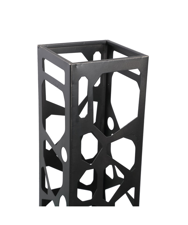 Ferdin Black metal floor lamp shaped holes