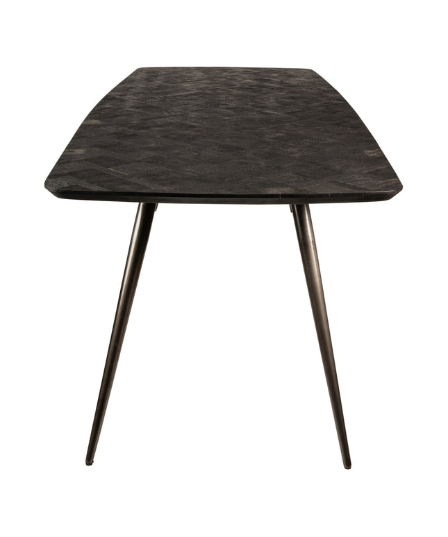 Fieron Black acaia wooden dining table oval 240cm