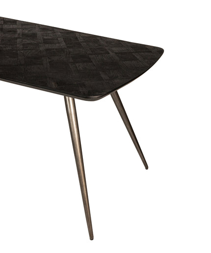 Fieron Black acaia wooden dining table oval 240cm