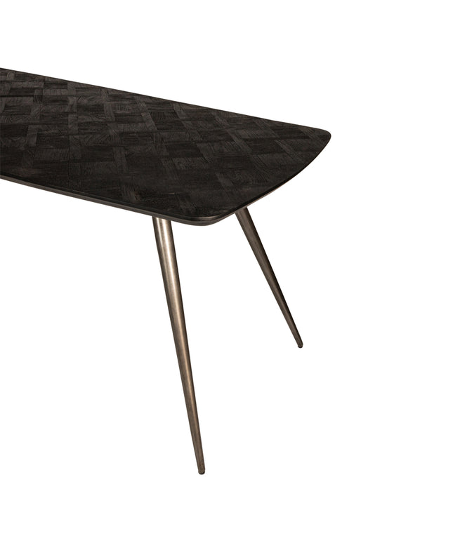 Fieron Black acaia wooden dining table oval 240cm